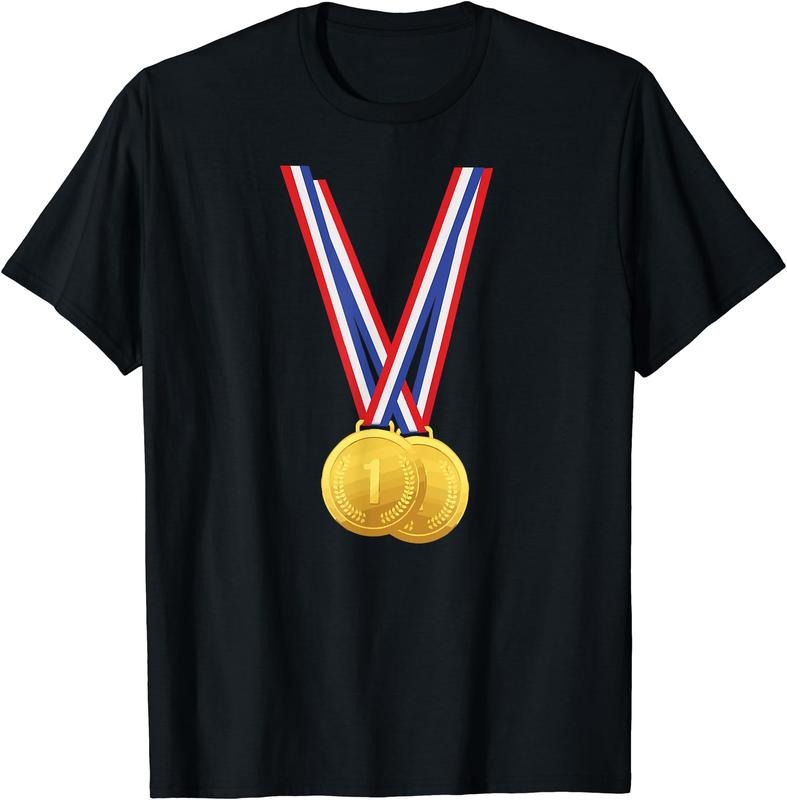 Gold Medals - Funny T-Shirt | Unisex Cotton Tee, Short Sleeve, Size S-5XL Hoodie, Sweatshirt | WearSparks.com