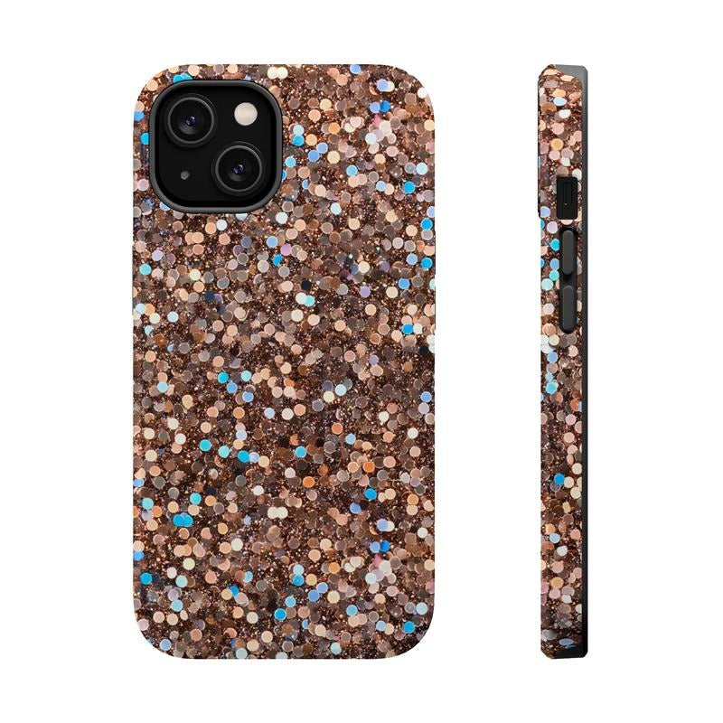 Gold Sparkles Phone Case, Mag Safe Compatible, Magnetic Tough Cases T-Shirts, Hoodie, Sweatshirt | WearSparks.com