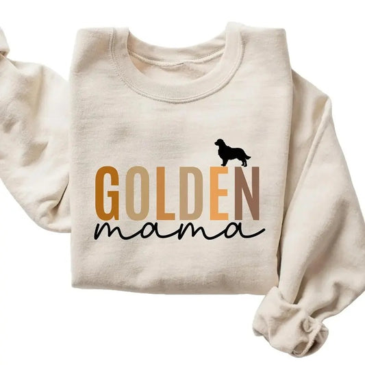 Golden Mama Shirt, Golden Retriever Sweatshirt, Dog Crewneck, Golden Dog Sweater, Dog Lover Gift, Golden Mom Sweatshirt,...