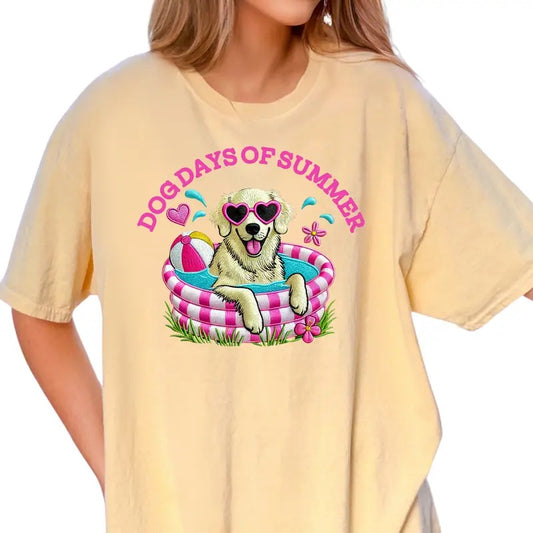 Golden Retriever Dog Days of Summer Shirt ~ Unisex Apparel Relaxed Fit Printed In The USA Clothing Womenswear Casual...