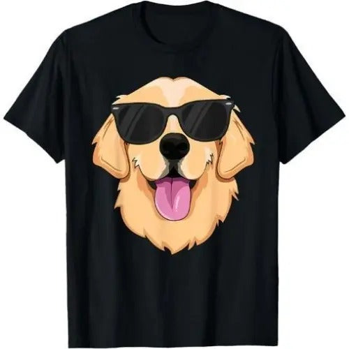 Golden Retriever T-Shirt for Men Sunglasses Pet T-Shirt Made in USA Hoodie, Sweatshirt | WearSparks.com