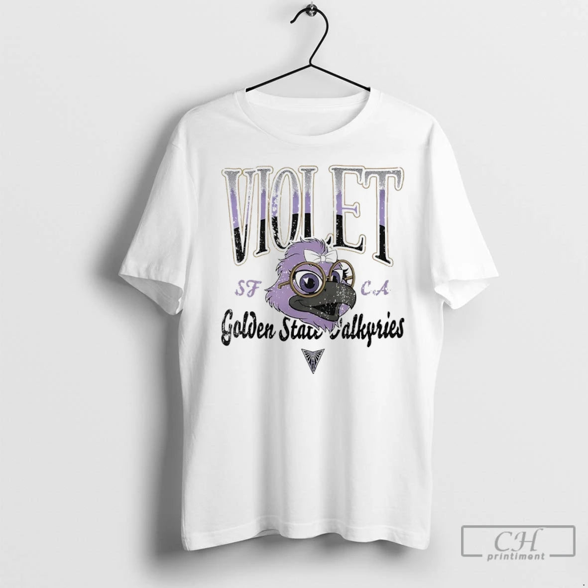 Golden State Valkyries Vilolet Big Face Mascot T Shirts