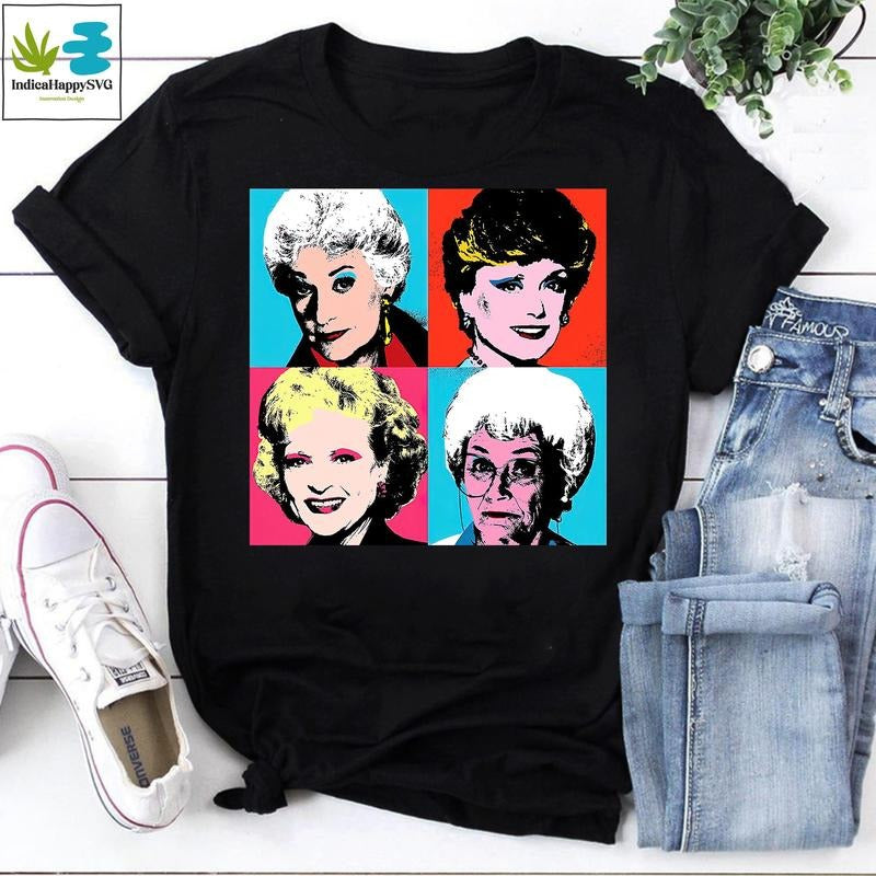 Golden Warhol Girls Vintage T-Shirt, Blanche Shirt, Dorothy Shirt, The Golden Girls Shirt Best Price Hoodie, Sweatshirt