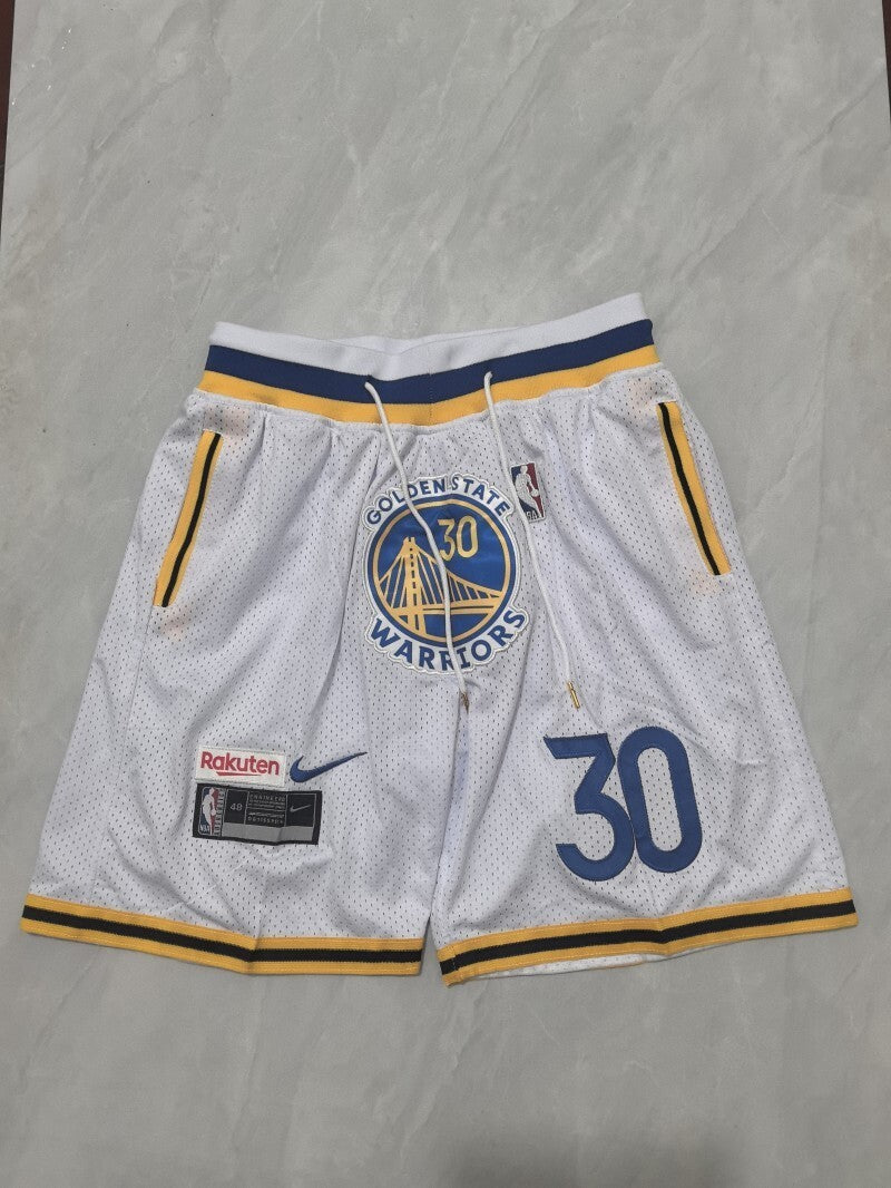 Golden State Warriors Warriors White Retro Shorts Style 1