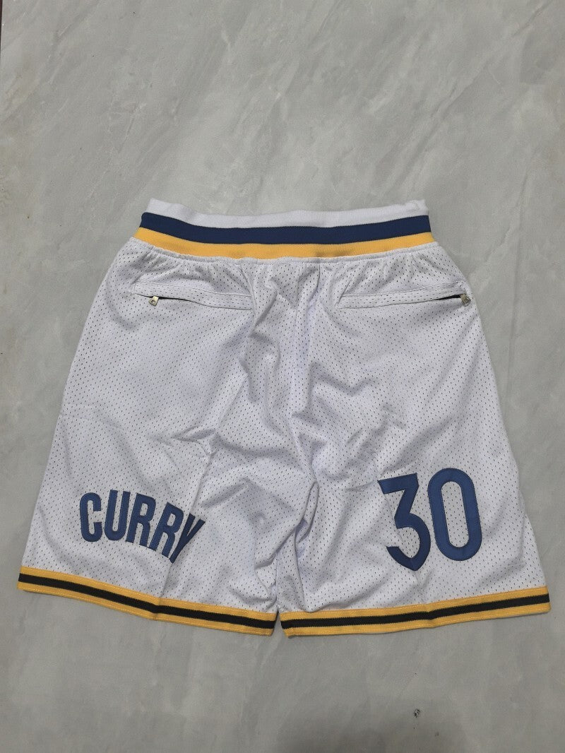 Golden State Warriors Warriors White Retro Shorts Style 2