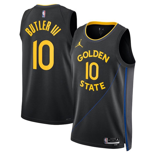 Golden State Warriors #10 Jimmy Butler Unisex Swingman Jersey - Statement Edition - Black