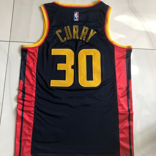 Golden State Warriors #30 Curry 24-25 city authentic jersey navy Style 1