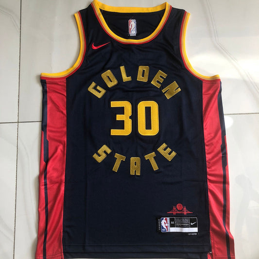 Golden State Warriors #30 Curry 24-25 city authentic jersey navy Style 2