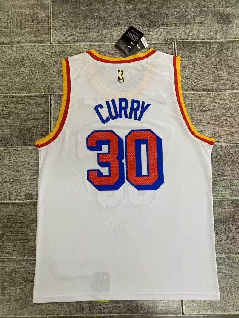 Golden State Warriors #30 Stephen Curry New Season Warriors 30 Retro White Style 1