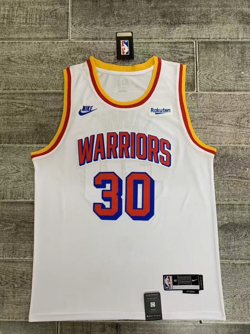 Golden State Warriors #30 Stephen Curry New Season Warriors 30 Retro White Style 2