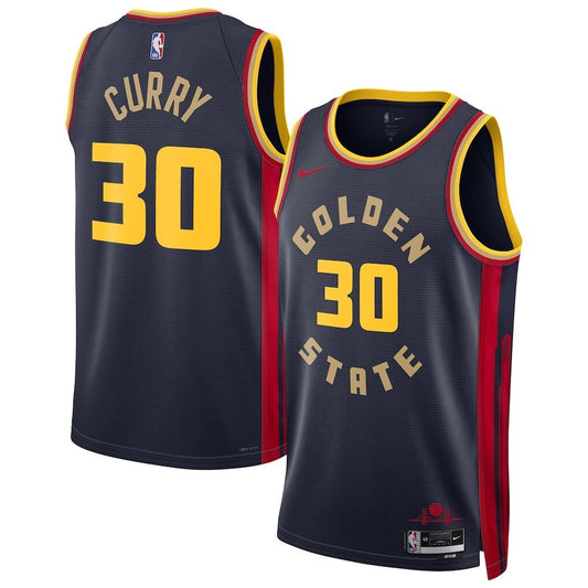 Golden State Warriors #30 Stephen Curry Unisex 202425 Swingman Player Jersey - City Edition - Navy