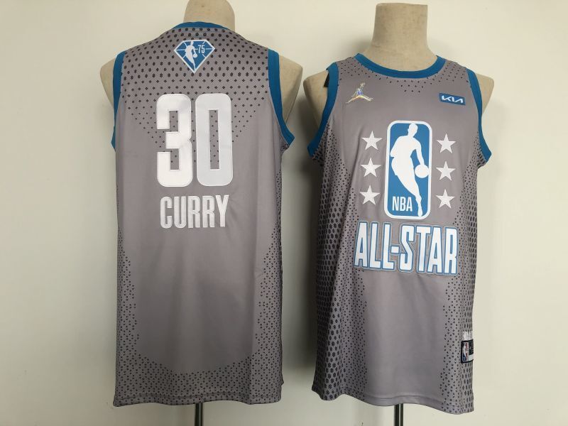 Golden State Warriors #30 Stephen Curry Warriors 30 Gray 22 All-Star