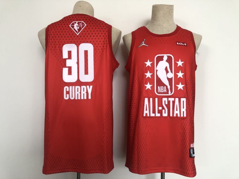 Golden State Warriors #30 Stephen Curry Warriors 30 Red 22 All-Star
