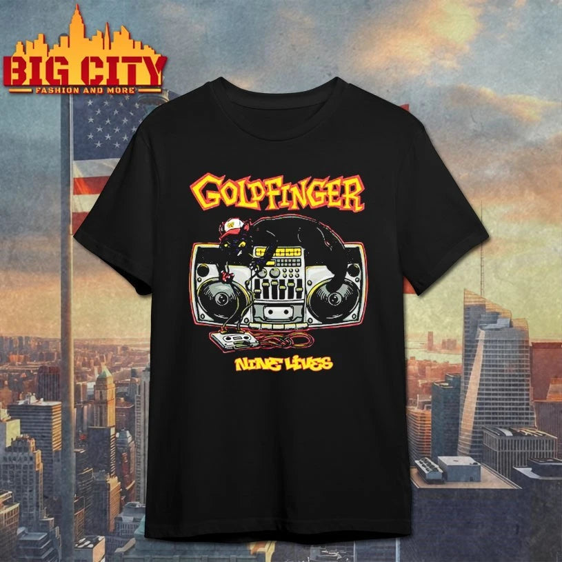 Goldfinger Cat DJ Nine lives shirt