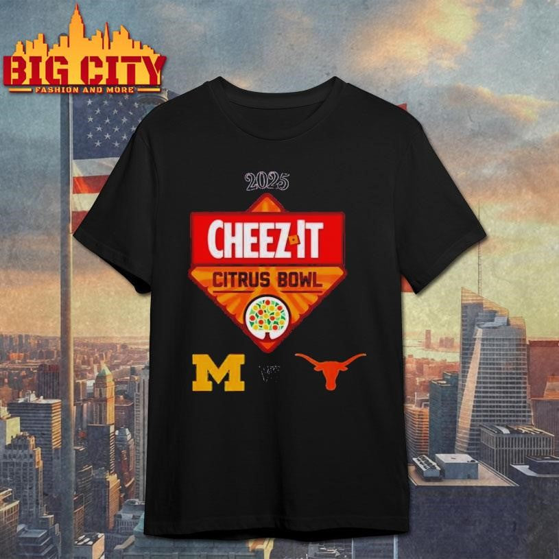 Good Texas Longhorns Vs Michigan Wolverines 2025 Cheez-It Citrus Bowl Shirt