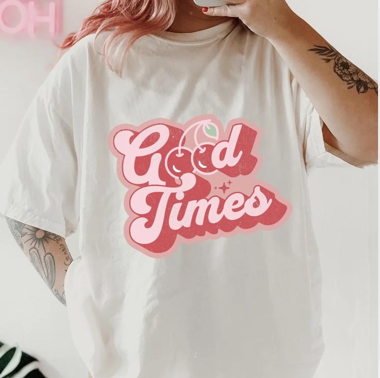 Good Time Cherry GILDAN Shirt~  coffee shirt Unisex Apparel Relaxed Fit Printed In The USA Clothing Womenswear Casual...
