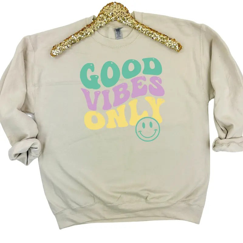 Good Vibes Only Sweatshirt 'NLB' T-Shirts, Hoodie | WearSparks.com