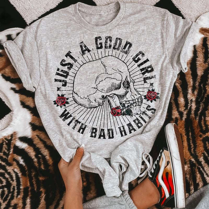Good girl bad habits DTF Transfers - THIS IS NOT A SHIRT Hoodie, Sweatshirt | WearSparks.com
