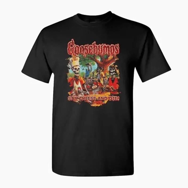 Goosebumps  land Shirt, Say Cheese And Dje Halloween Vintage Shirt, Skeleton Spooky Season Shirt, 90s Movie Gift For...
