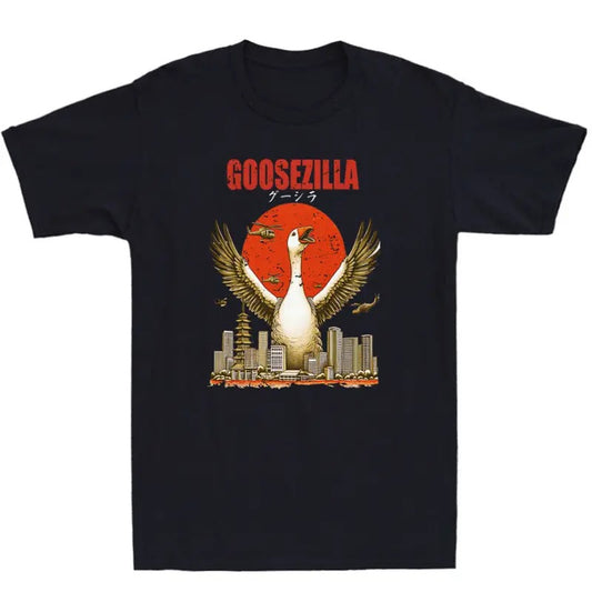 Goosez.il.la Jap.anes.e Art Funny Goose Duck Monster Parody Vintage Men's T-Shirt Hoodie, Sweatshirt | WearSparks.com