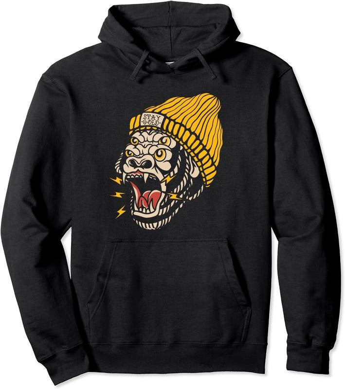 Gorilla Inked Flash Old School Ink Addict Traditional Tattoo Hoodie | Unisex Hooded Sweatshirt | FAST SHIPPING T-Shirts