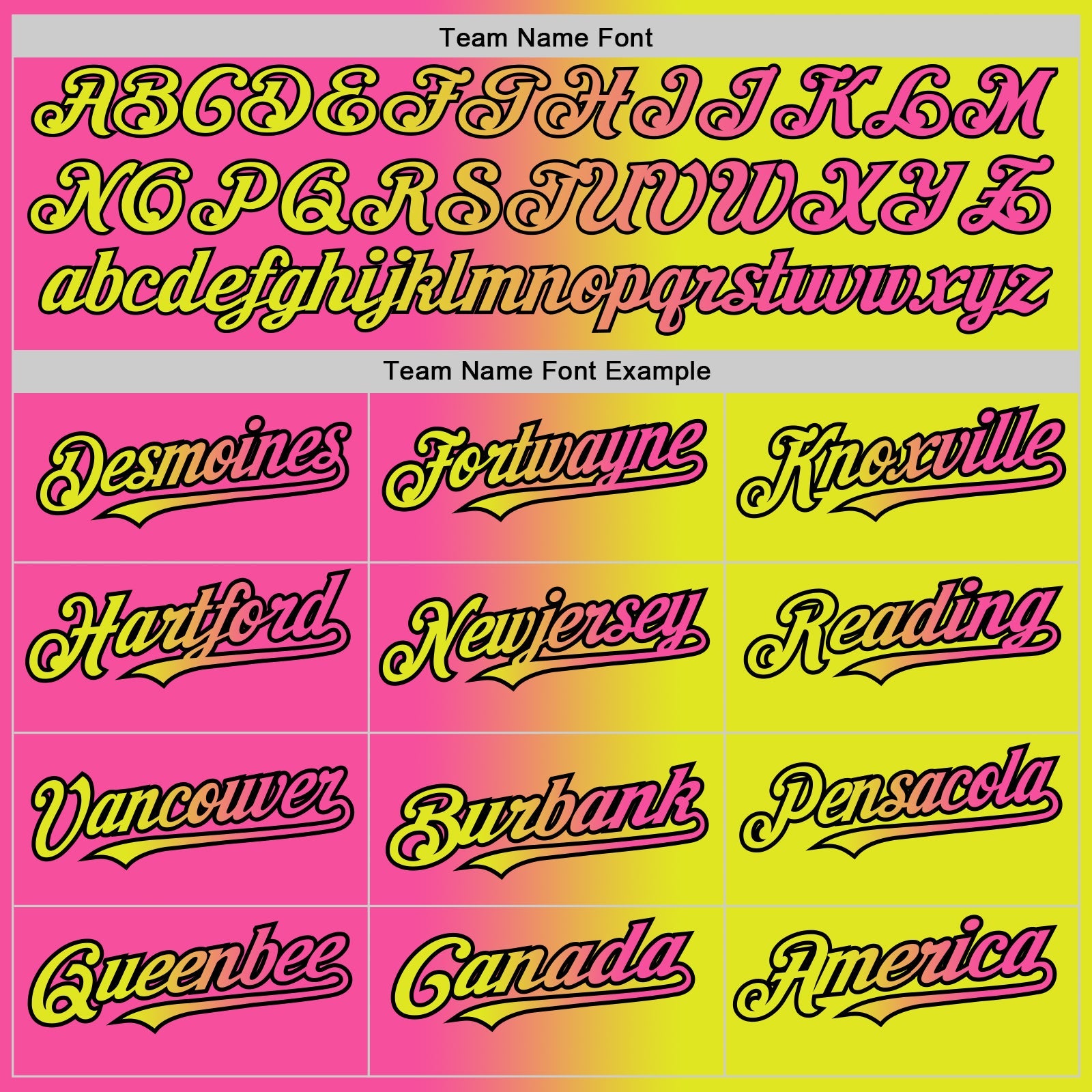 Custom Neon Yellow Pink-Black Authentic Gradient Fashion Baseball Jersey