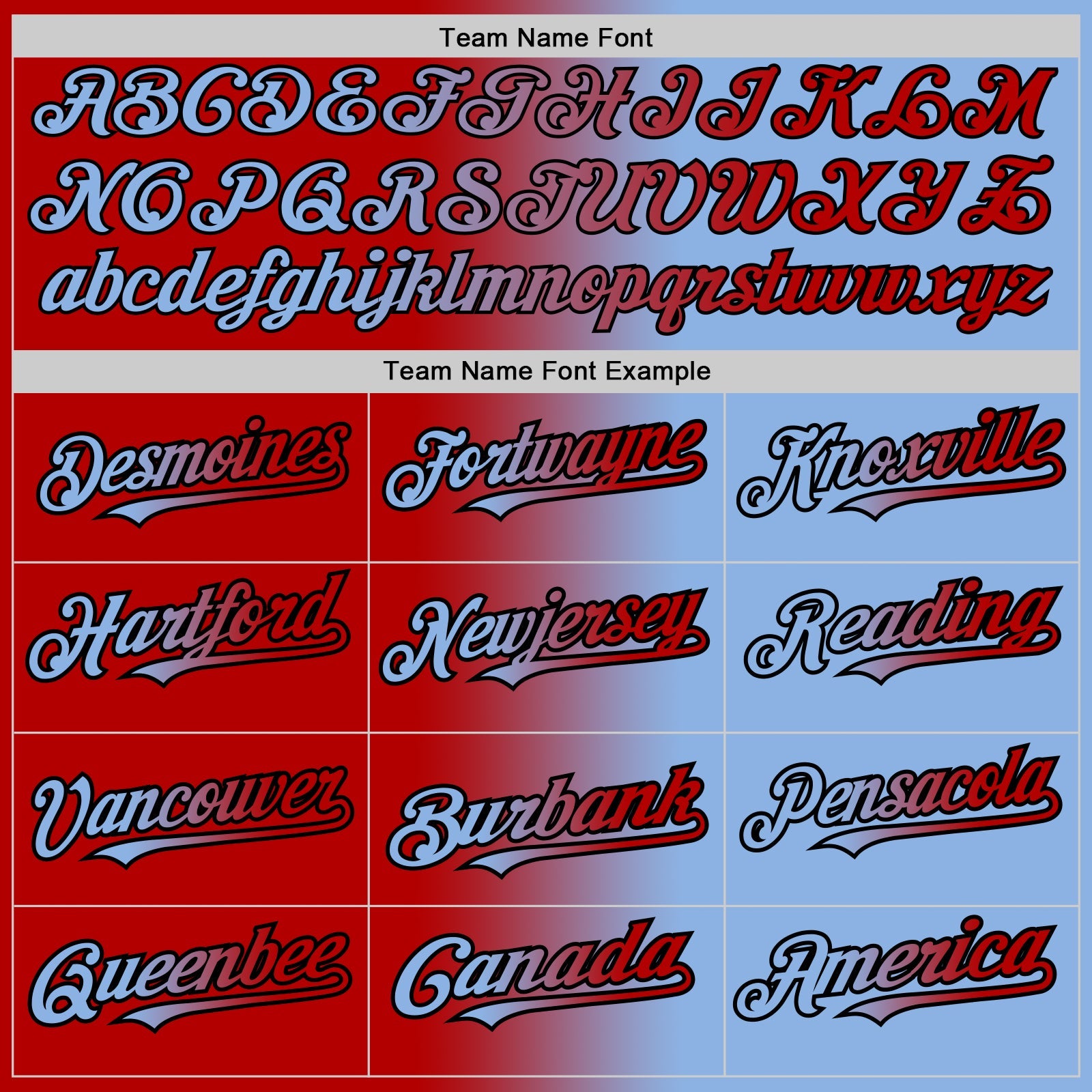Custom Light Blue Red-Black Authentic Gradient Fashion Baseball Jersey