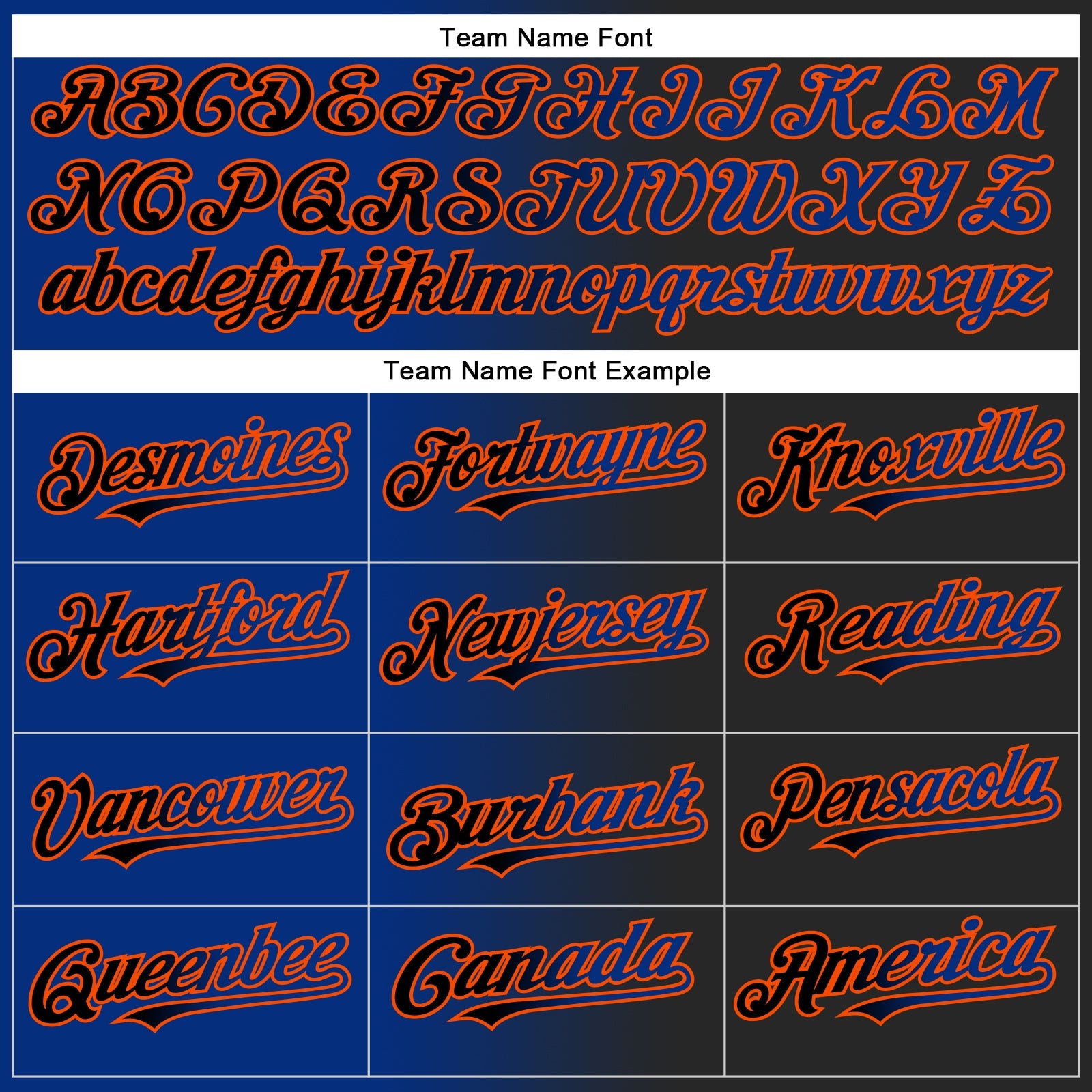 Custom Black Royal-Orange Authentic Gradient Fashion Baseball Jersey