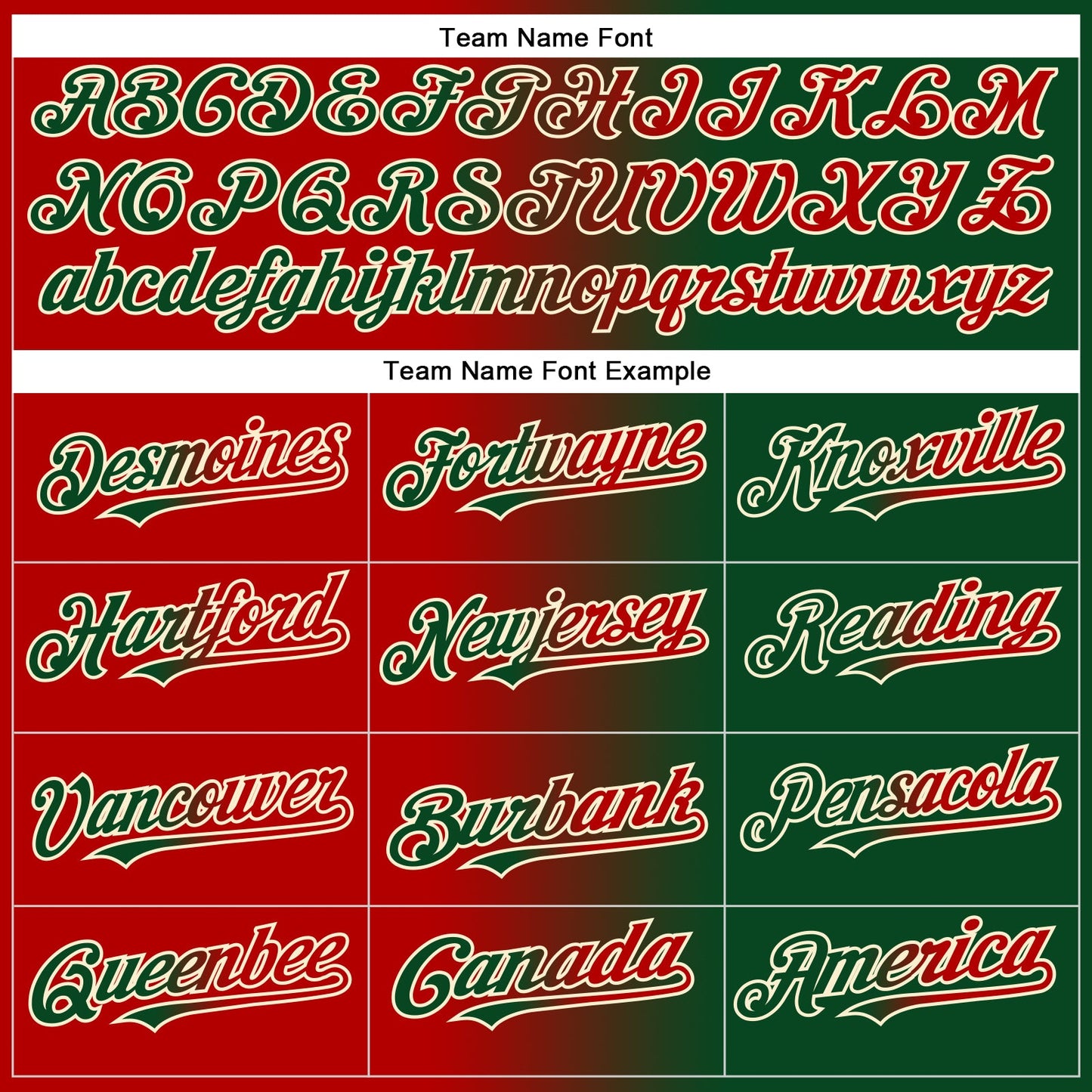 Custom Green Red-Cream Authentic Gradient Fashion Baseball Jersey