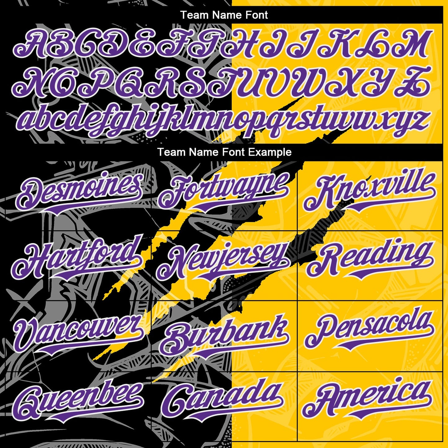 Custom Graffiti Pattern Purple Yellow-Black 3D Scratch Authentic Baseball Jersey T-Shirts, Hoodie, Sweatshirt (Image 4)