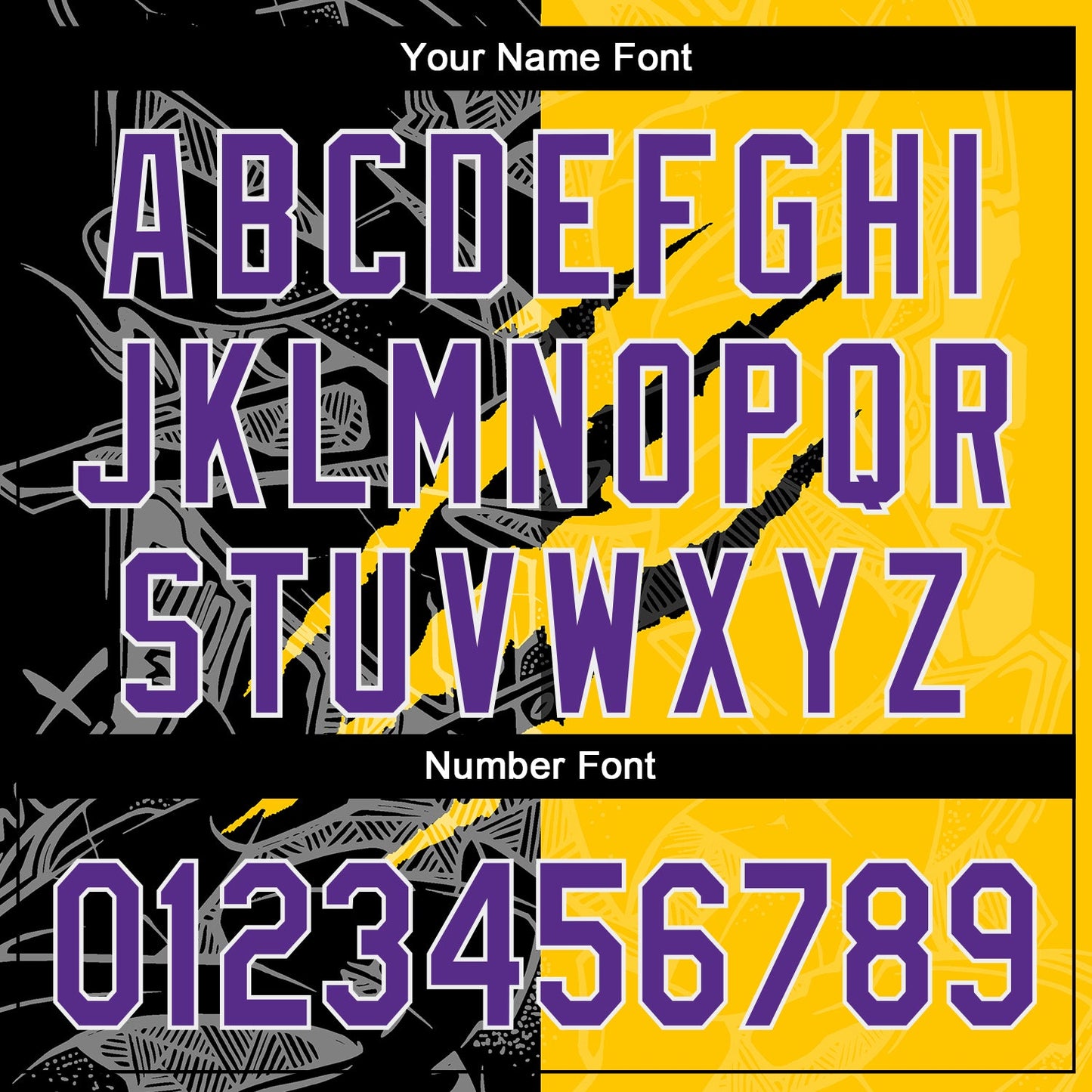 Custom Graffiti Pattern Purple Yellow-Black 3D Scratch Authentic Baseball Jersey T-Shirts, Hoodie, Sweatshirt (Image 5)