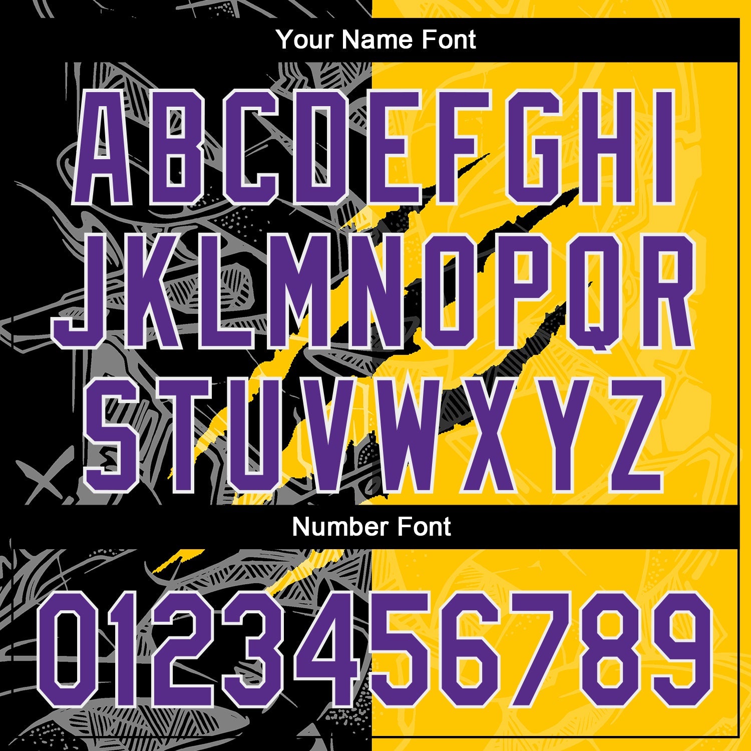 Custom Graffiti Pattern Purple Yellow-Black 3D Scratch Authentic Baseball Jersey T-Shirts, Hoodie, Sweatshirt (Image 5)