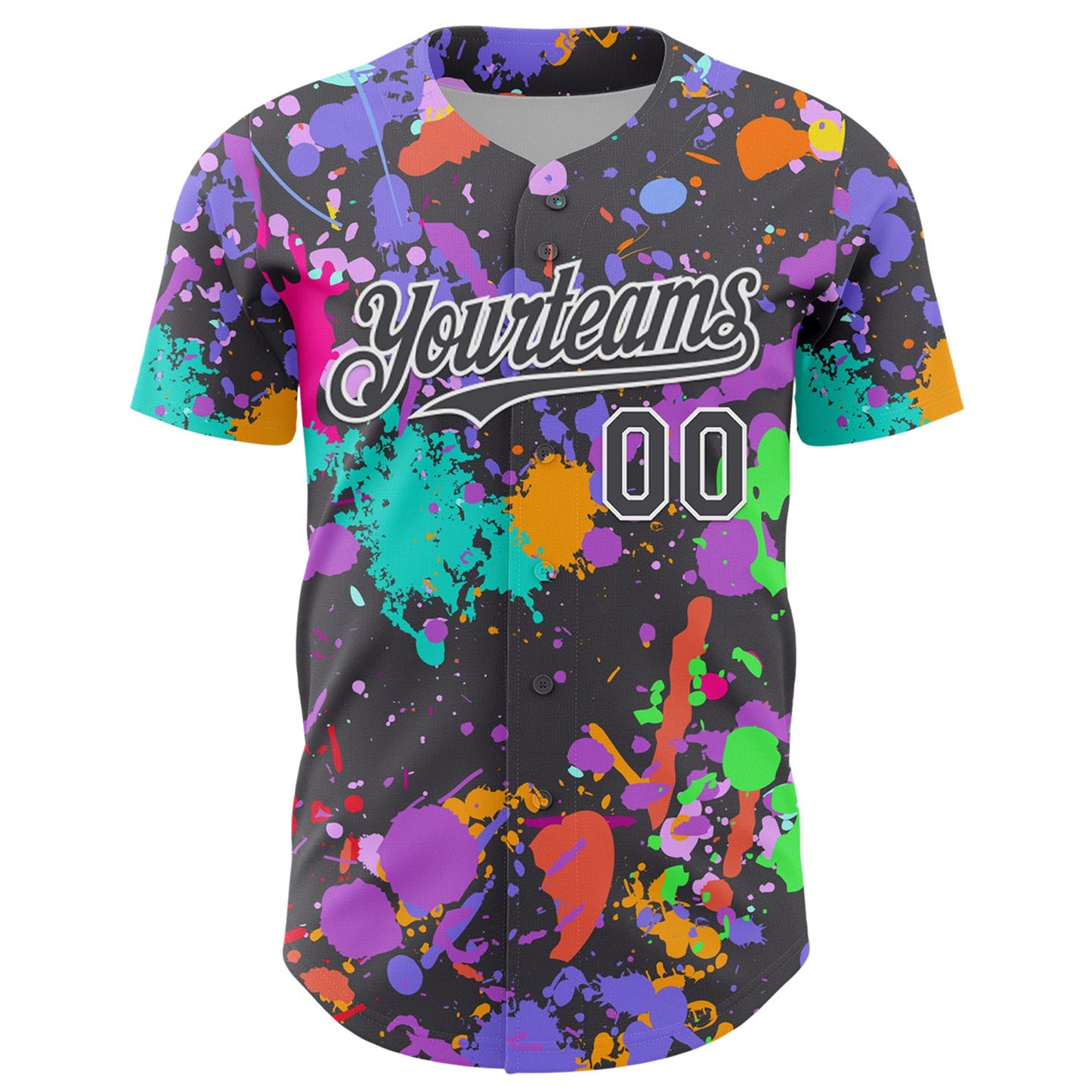 Custom Graffiti Pattern Steel Gray-White Authentic Baseball Jersey