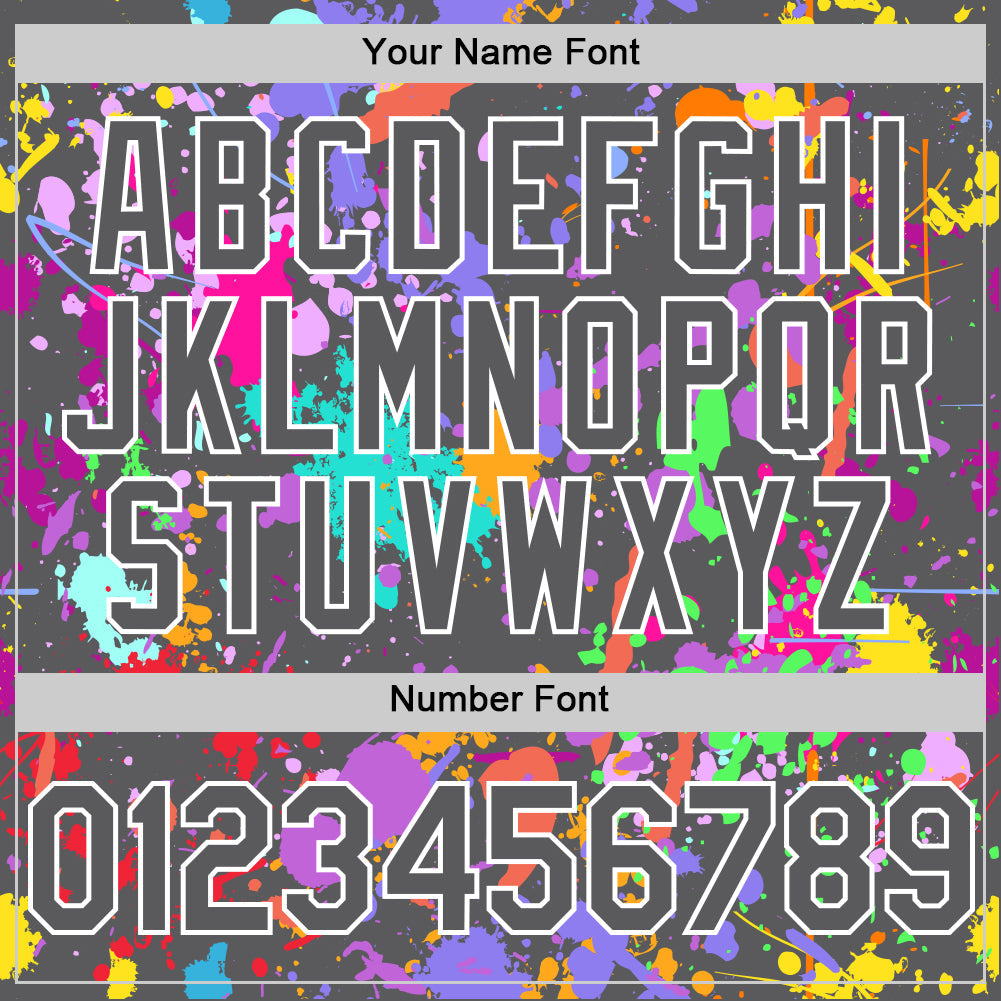 Custom Graffiti Pattern Steel Gray-White Authentic Baseball Jersey