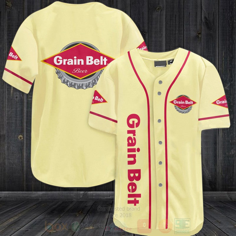 FASHION Grain Belt Baseball Jerseys Botton Shirt
