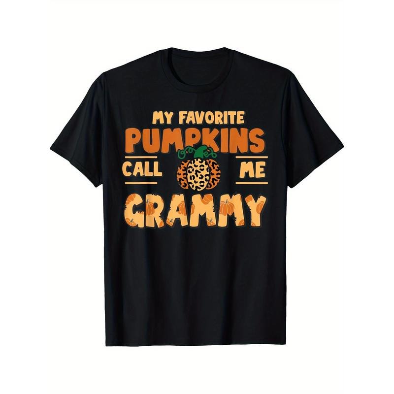 Grammy's Favorite Pumpkins Thanksgiving Fall Autumn Graphic Tee