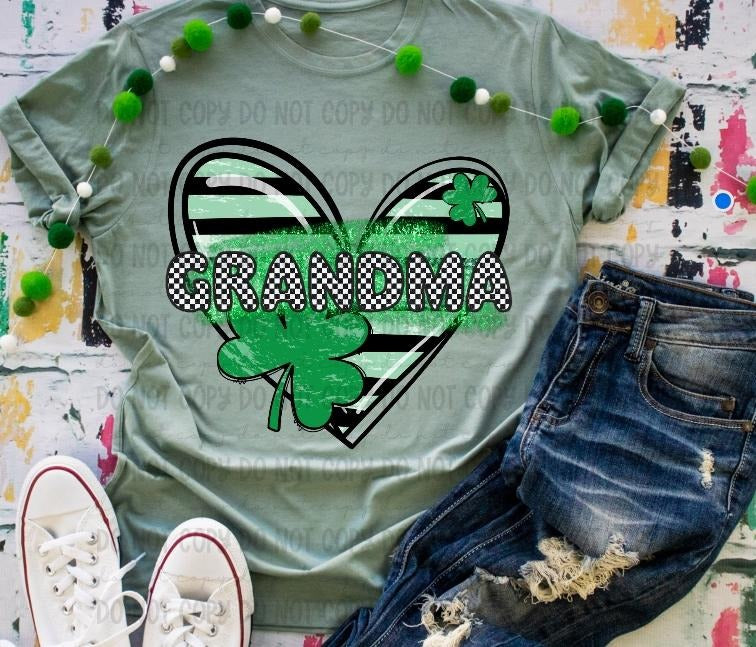 Grandma Clover Heart DTF Transfer - THIS IS NOT A SHIRT Hoodie, Sweatshirt | WearSparks.com