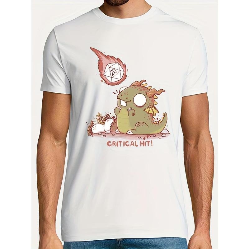 Graphic Printed T-shirt Men's Casual Summer And Autumn Slightly Elastic Round Neck T-shirt Made in USAstyle{n002}4...
