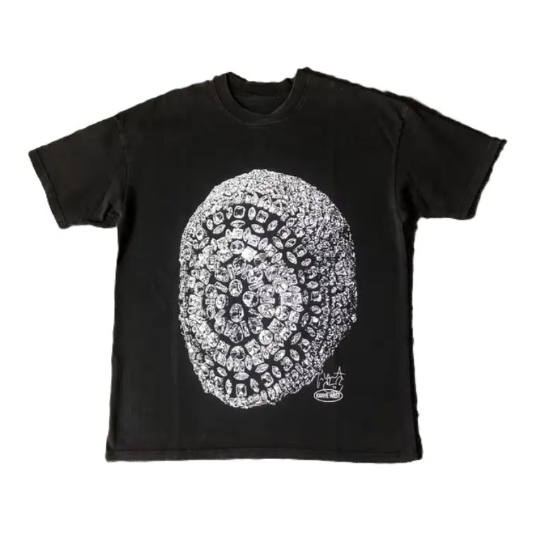 Graphic Skull Design T-Shirt, Artistic Black Tee, Casual Unisex Cotton Shirt, Unique Streetwear, Gift for Art Lovers,...