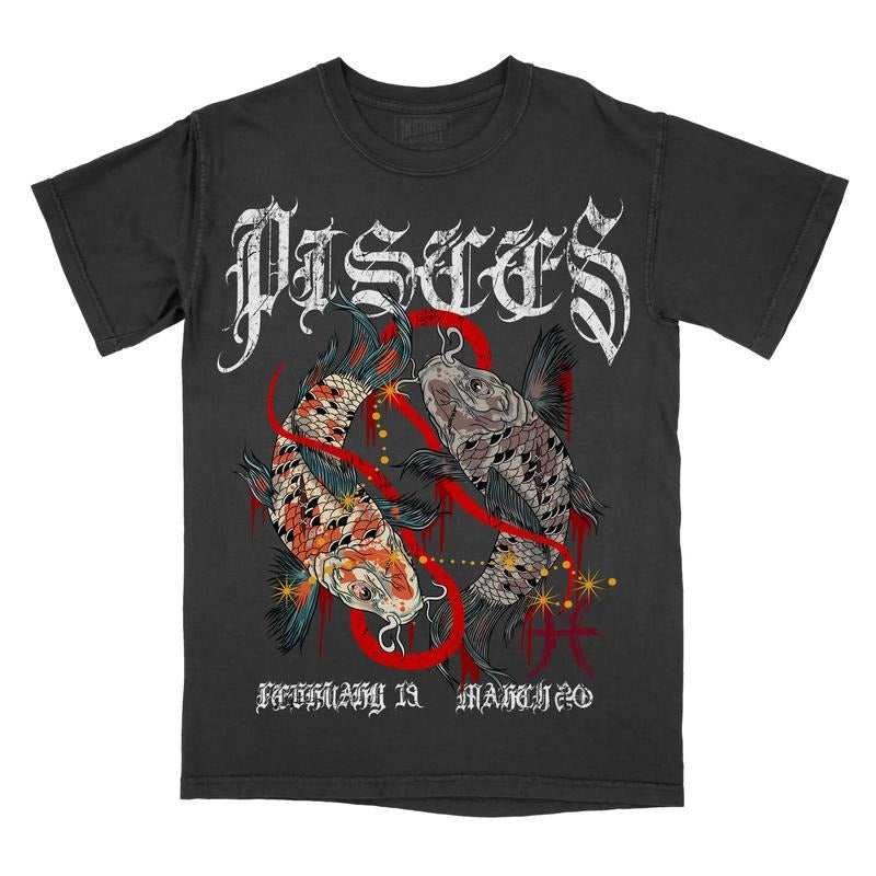 Graphic Tee Pisces Zodiac Sign Comfort Colors, Horoscope Shirt, Astrology T-Shirt Hoodie, Sweatshirt | WearSparks.com
