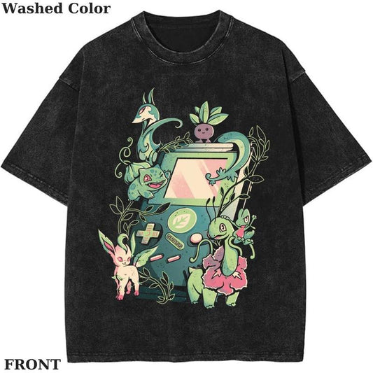 Grass Game - Bulbasaur Graphic shirt, Poke Shirt, PKM TShirt, Anime Cute Shirt, Vintage T-Shirt Menswear Top Underwear...