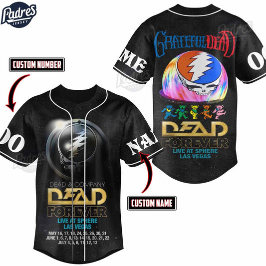 Grateful Dead Forever Young Personalized Baseball Jersey - Padres Jersey Oasis: Elevate Your Baseball Style... (Image 1)