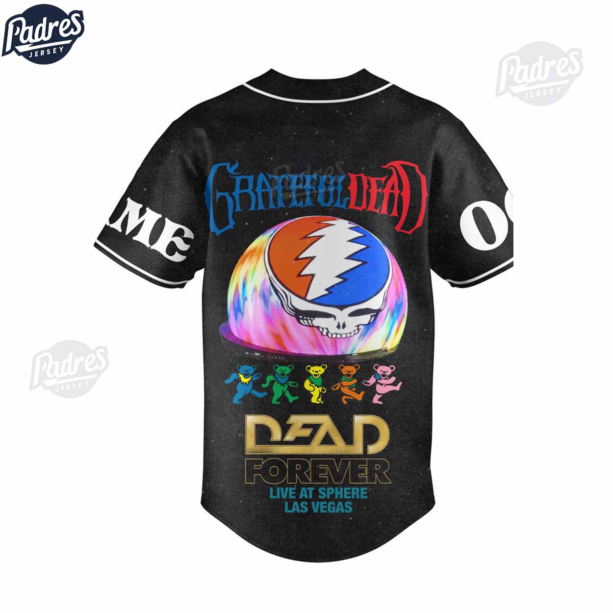 Grateful Dead Forever Young Personalized Baseball Jersey - Padres Jersey Oasis: Elevate Your Baseball Style... (Image 3)