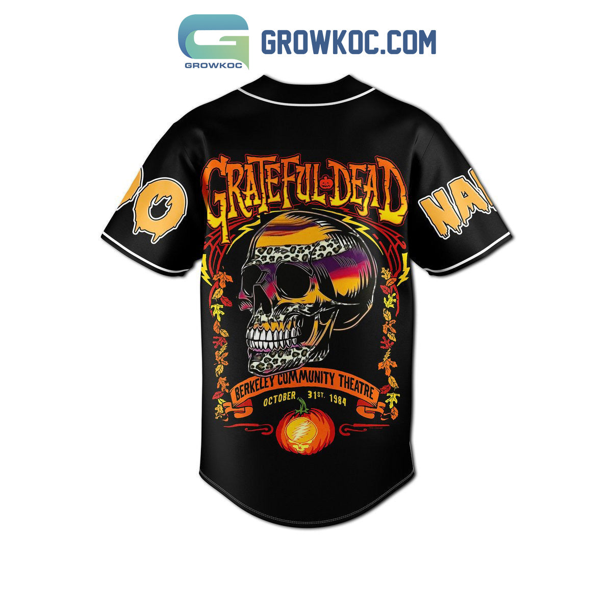Grateful Dead Halloween 2023 Berkeley Community Theatre Personalized Baseball Jersey