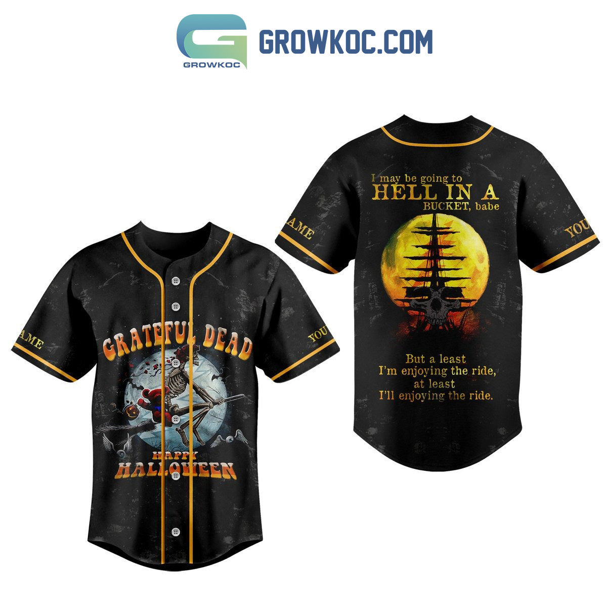 Grateful Dead Happy Halloween Personalized Baseball Jersey
