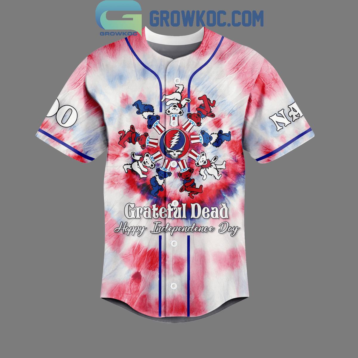 Grateful Dead Happy Independence Day Personalized Baseball Jersey