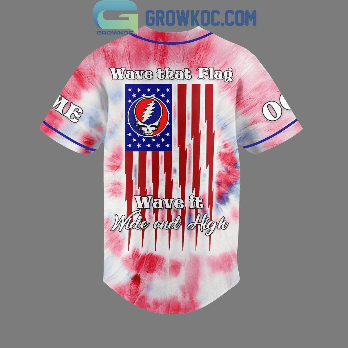 Grateful Dead Happy Independence Day Personalized Baseball Jersey