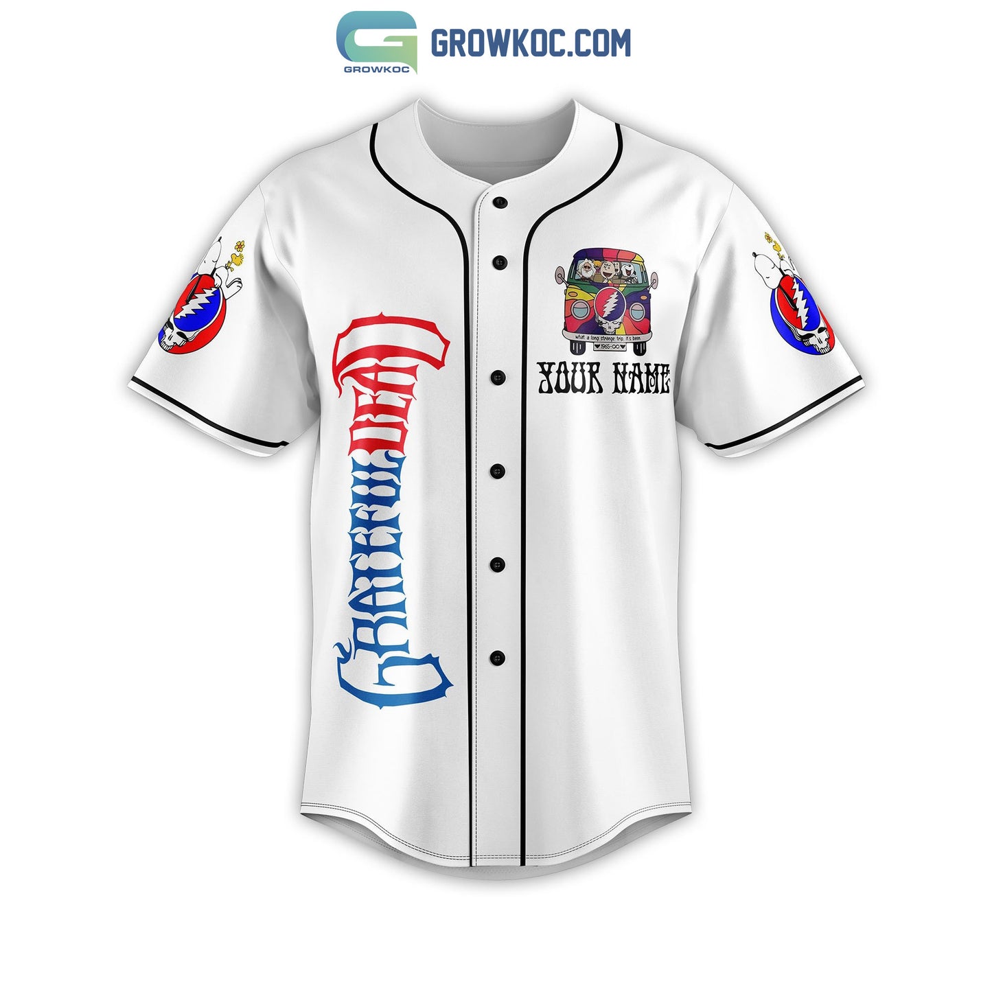 Grateful Dead Memories Personalized Baseball Jersey