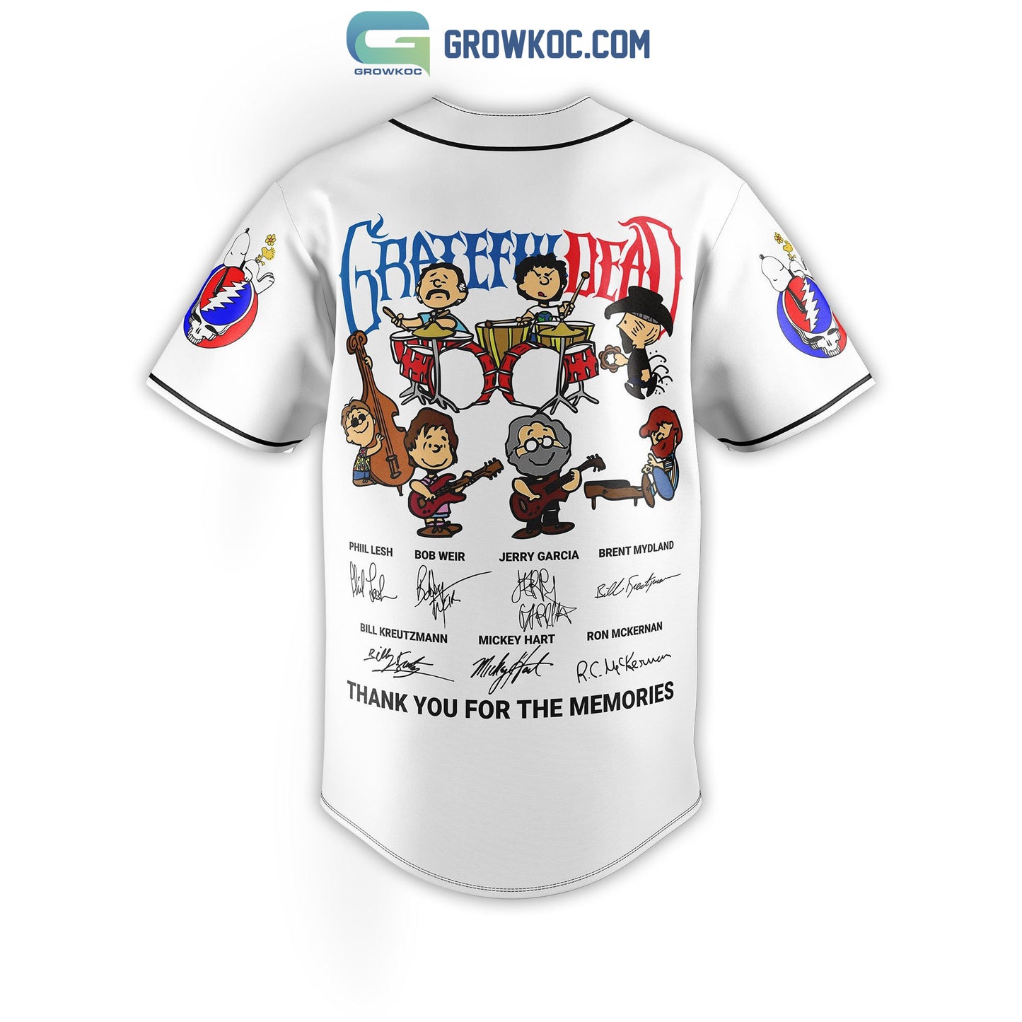Grateful Dead Memories Personalized Baseball Jersey
