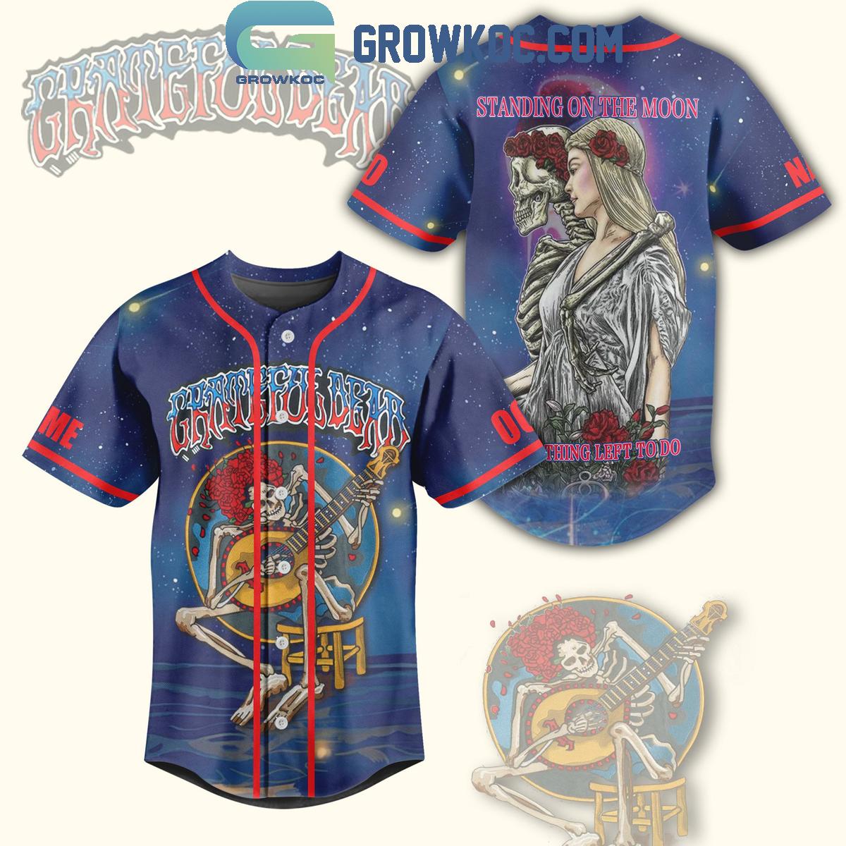 Grateful Dead Standing On The Moon Personalized Baseball Jersey